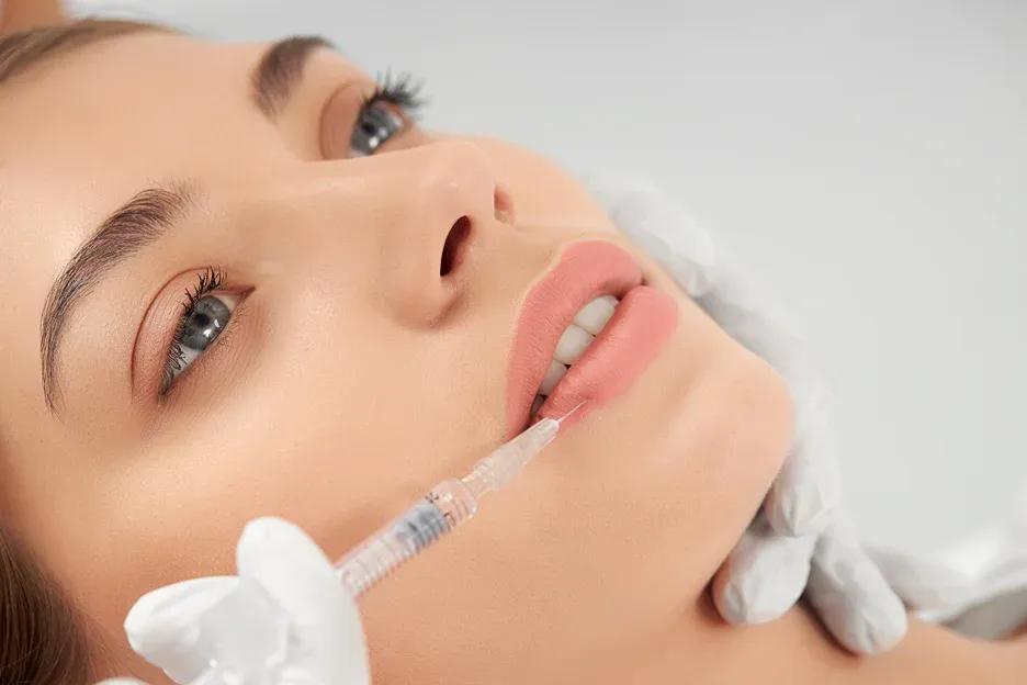 A Woman Getting Lip Filler Treatment