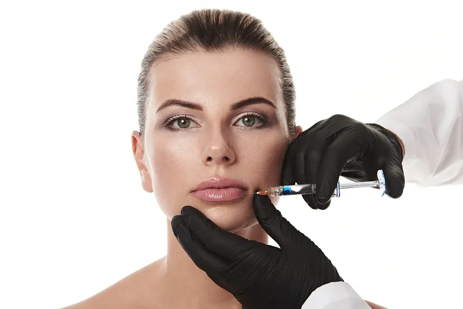 A Woman Getting Lip Filler Treatment