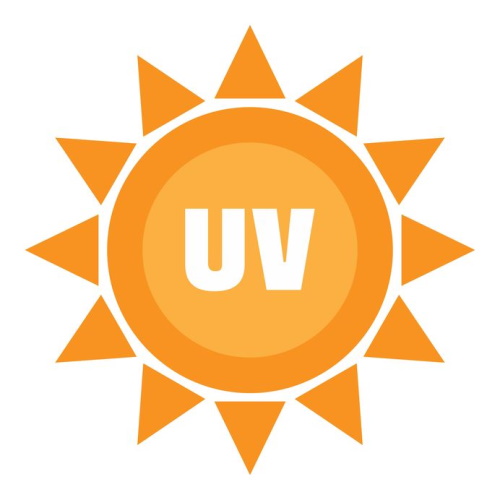  Flat illustration of uv sun logo 
